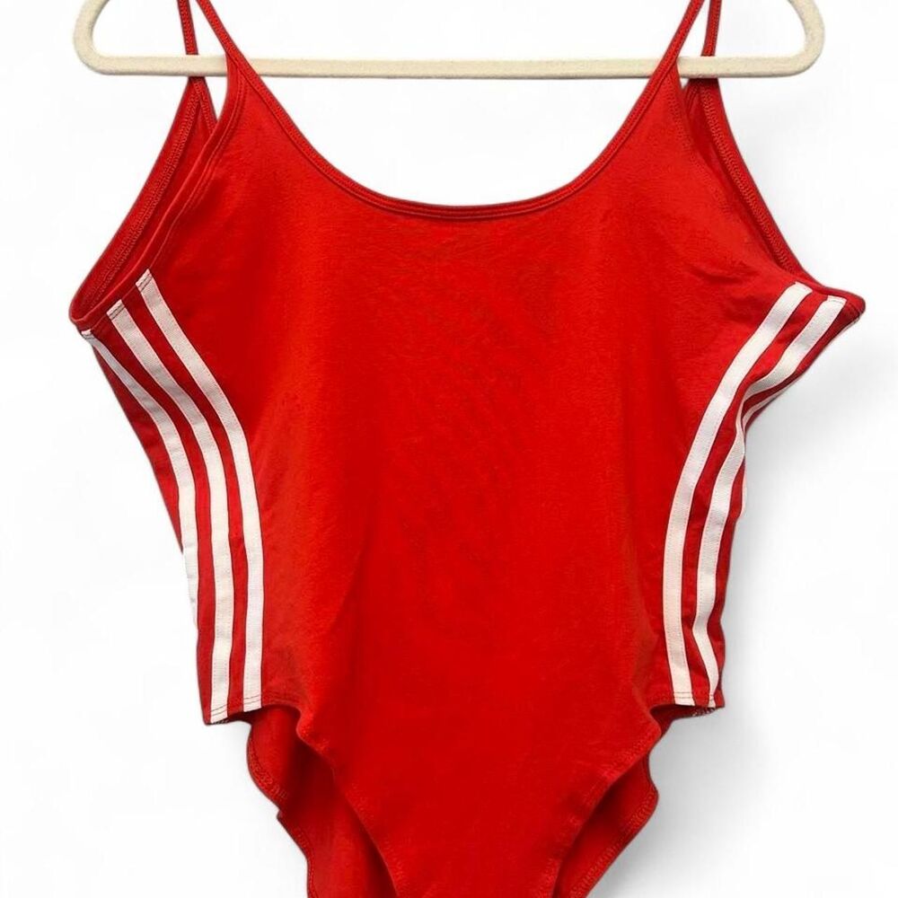 Adidas Women's Red and Orange Bodysuit